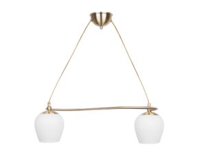 Miniaturka 2 - Lampa wisząca Linivio z białymi kloszami w dodatkowym ujęciu z przodu