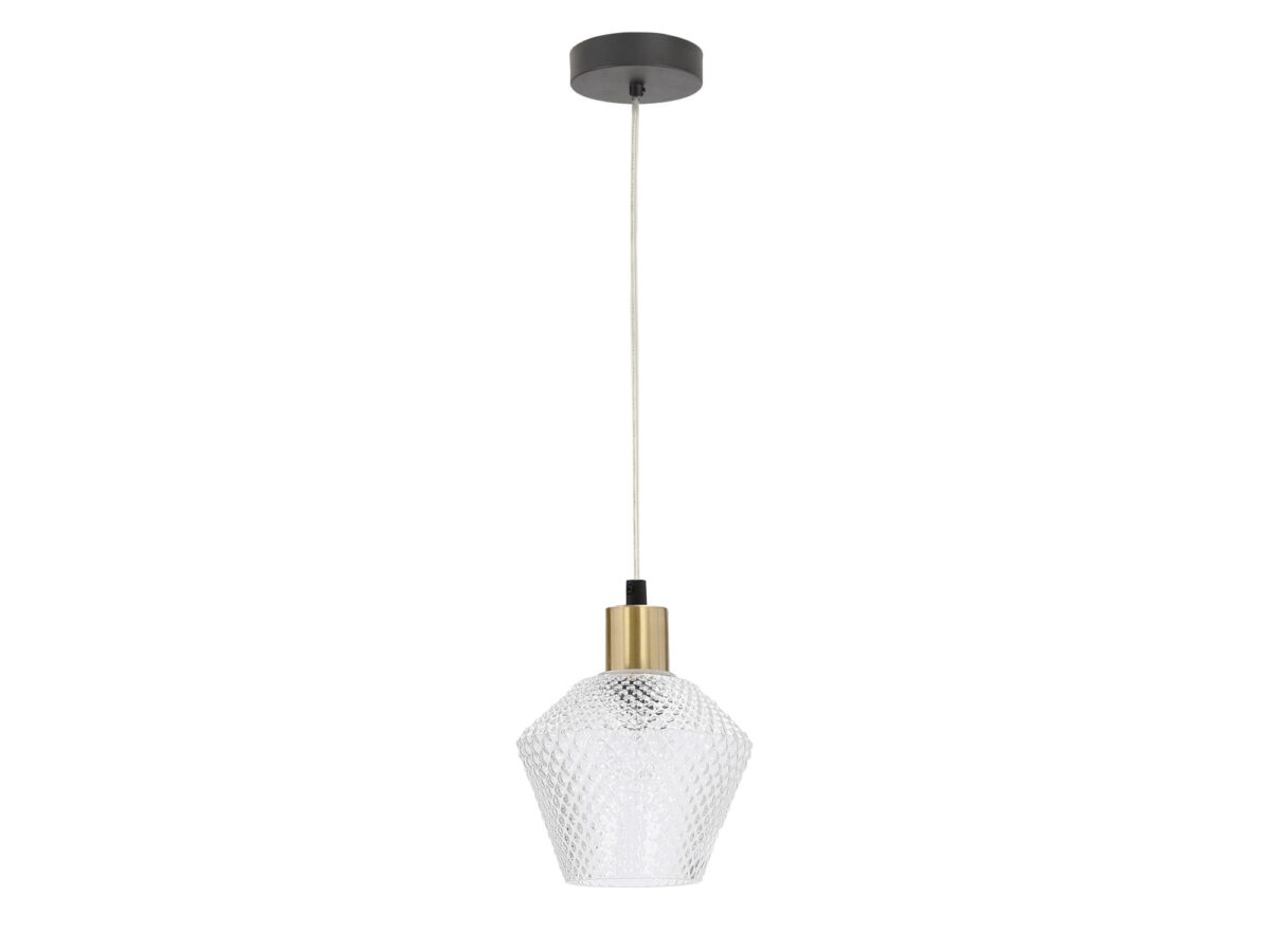 Lampa wisząca Lorisena 1-punktowa 14 cm czarna