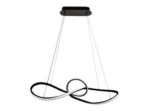 Miniaturka 9 - Lampa wisząca Lorotora czarna LED 42 W, pełna oprawa na białym tle