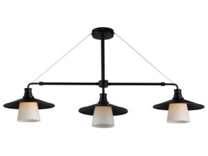 Miniaturka 4 - Lampa wisząca Lovero z trzema metalowymi kloszami na białym tle