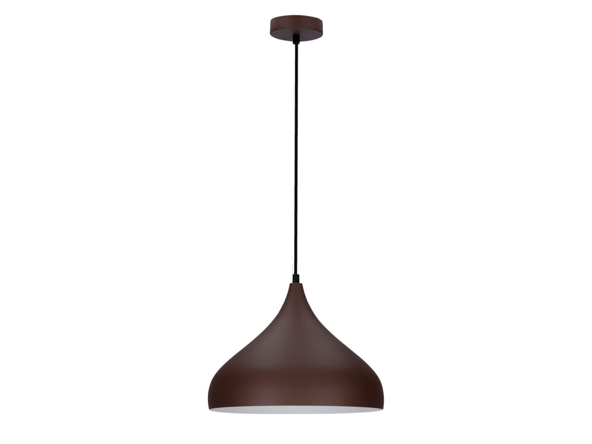 Lampa wisząca Lumarela brązowa z metalowym kloszem Ø32 cm