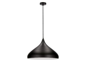 Miniaturka 3 - Lampa wisząca Lumarela 42 cm z czarnym metalowym kloszem