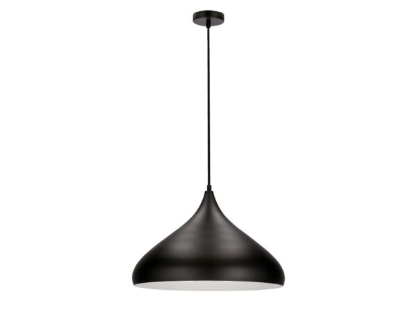 Lampa wisząca Lumarela 42 cm z czarnym metalowym kloszem