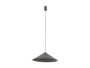 Miniaturka 2 - Ciemnobrązowa lampa wisząca Lume L ze stożkowym kloszem na białym tle