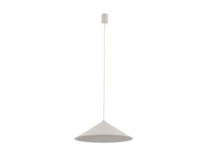 Miniaturka 1 - Lampa wisząca Lume L kaszmirowa z metalowym stożkowym kloszem na białym tle