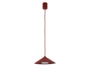 Miniaturka 6 - Lampa wisząca Lume S bordowa z szerokim stożkowym metalowym kloszem