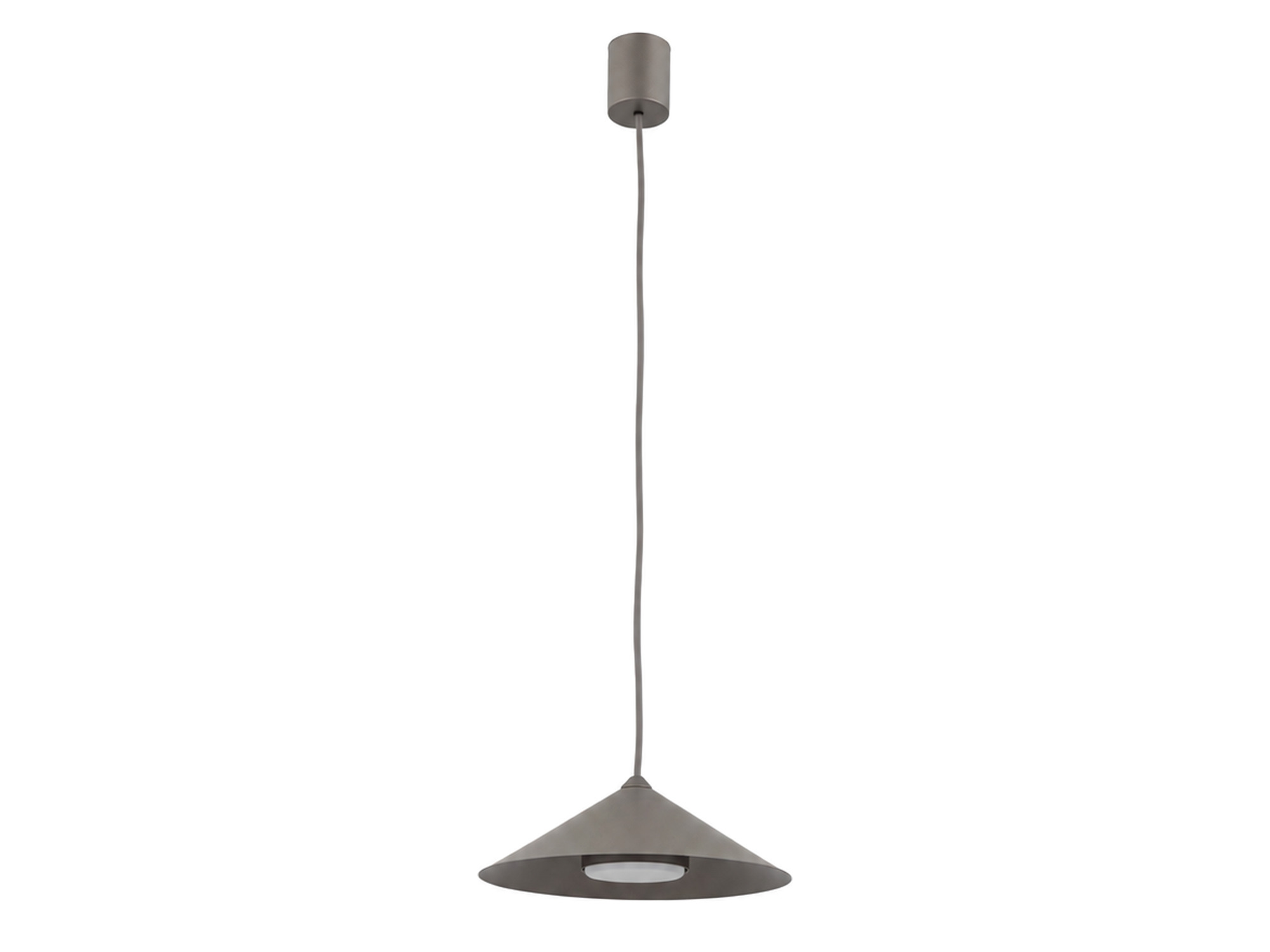 Lampa wisząca Lume S w ciemnym brązie ze stożkowym kloszem