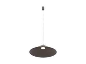 Miniaturka 6 - Lampa wisząca Lume XL 50 cm ciemny brąz, pełne zawieszenie i rozeta na białym tle
