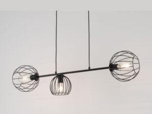 Miniaturka 2 - Lampa wisząca Madam 3 czarna z widocznym układem kloszy