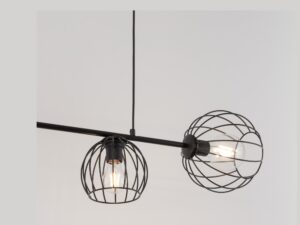 Miniaturka 2 - Czarna lampa Madam 5 z metalowymi kloszami w drugim ujęciu