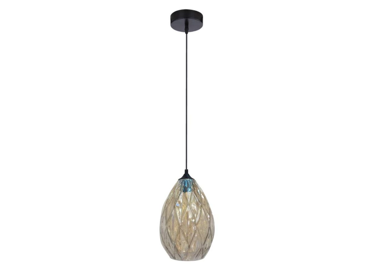 Lampa wisząca Malamina złota szklana kropla E27 19 cm