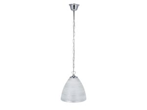 Miniaturka 2 - Lampa wisząca Maleda z biało-srebrnym kloszem 23 cm
