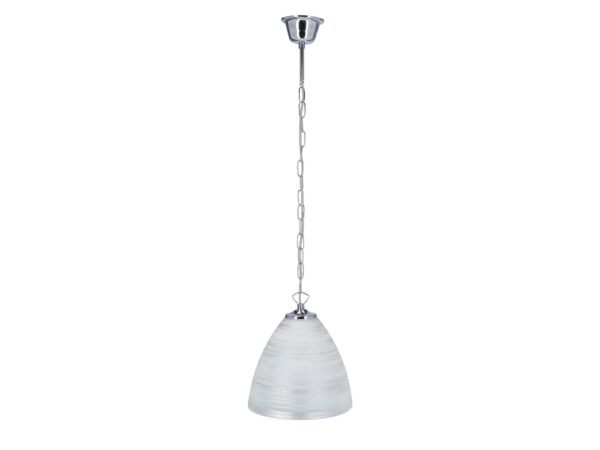 Lampa wisząca Maleda z biało-srebrnym kloszem 23 cm