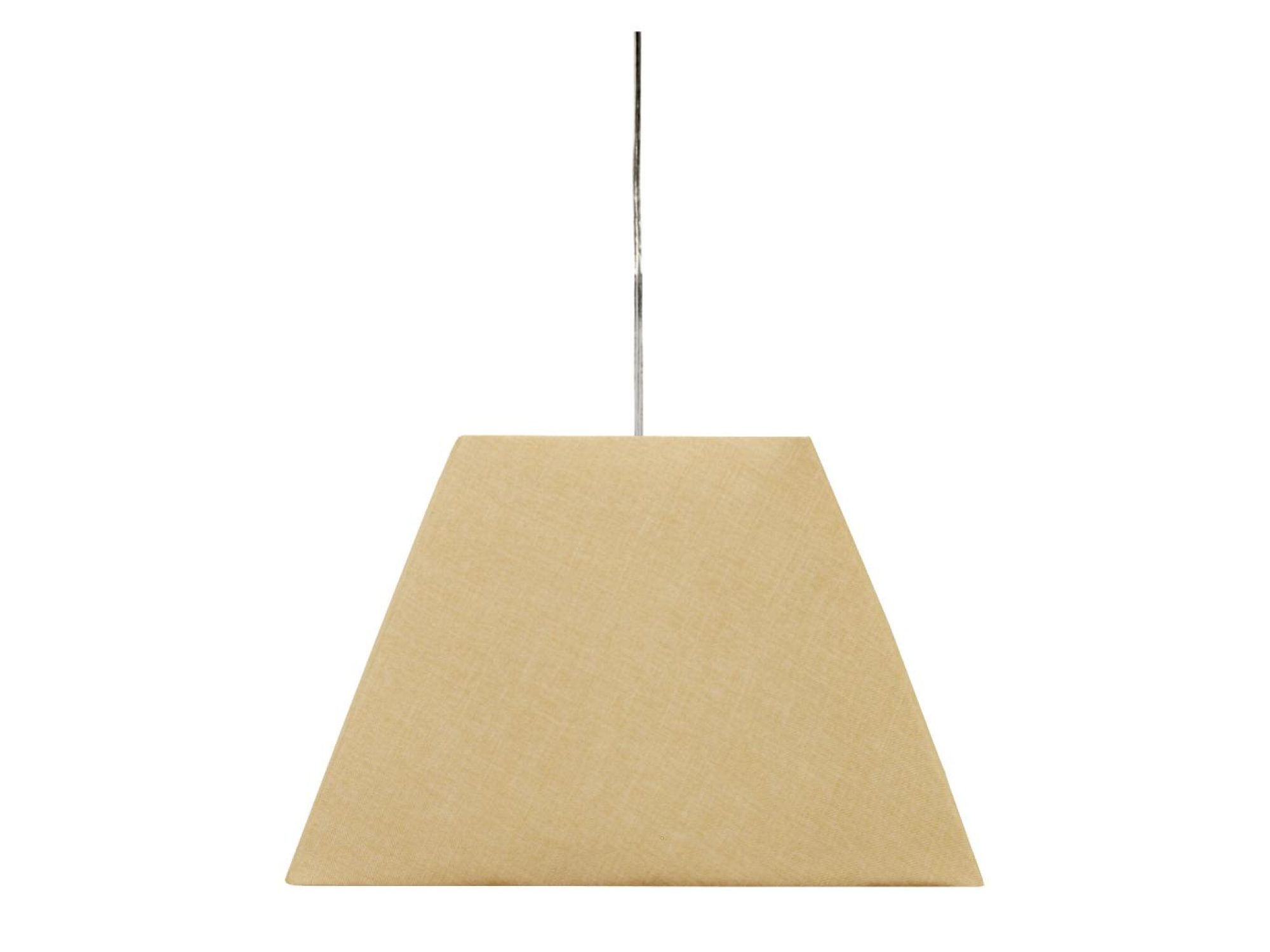 Kremowa lampa wisząca Malesano z tkaninowym abażurem