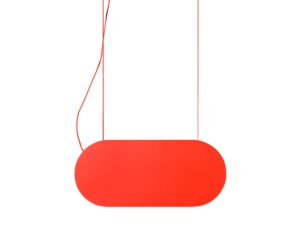 Miniaturka 3 - Czerwonopomarańczowa lampa wisząca MALUMI A LED na białym tle
