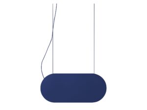 Miniaturka 4 - Granatowa lampa wisząca MALUMI A LED z owalnym korpusem