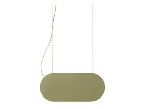 Miniaturka 6 - Oliwkowa lampa wisząca MALUMI A LED z owalnym korpusem