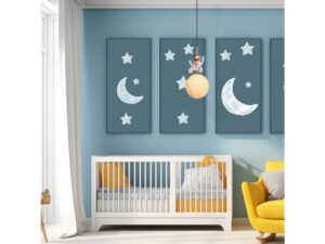 Miniaturka 2 - Lampa wisząca dziecięca Maretora E27 biało-złota – zdjęcie 3
