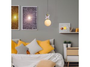 Miniaturka 3 - Lampa wisząca dziecięca Maretora E27 biało-złota – zdjęcie 4