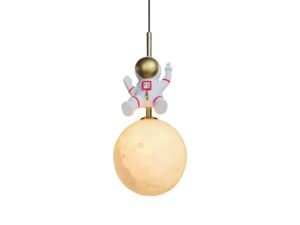 Miniaturka 1 - Lampa wisząca dziecięca Maretora E27 biało-złota – zdjęcie 2