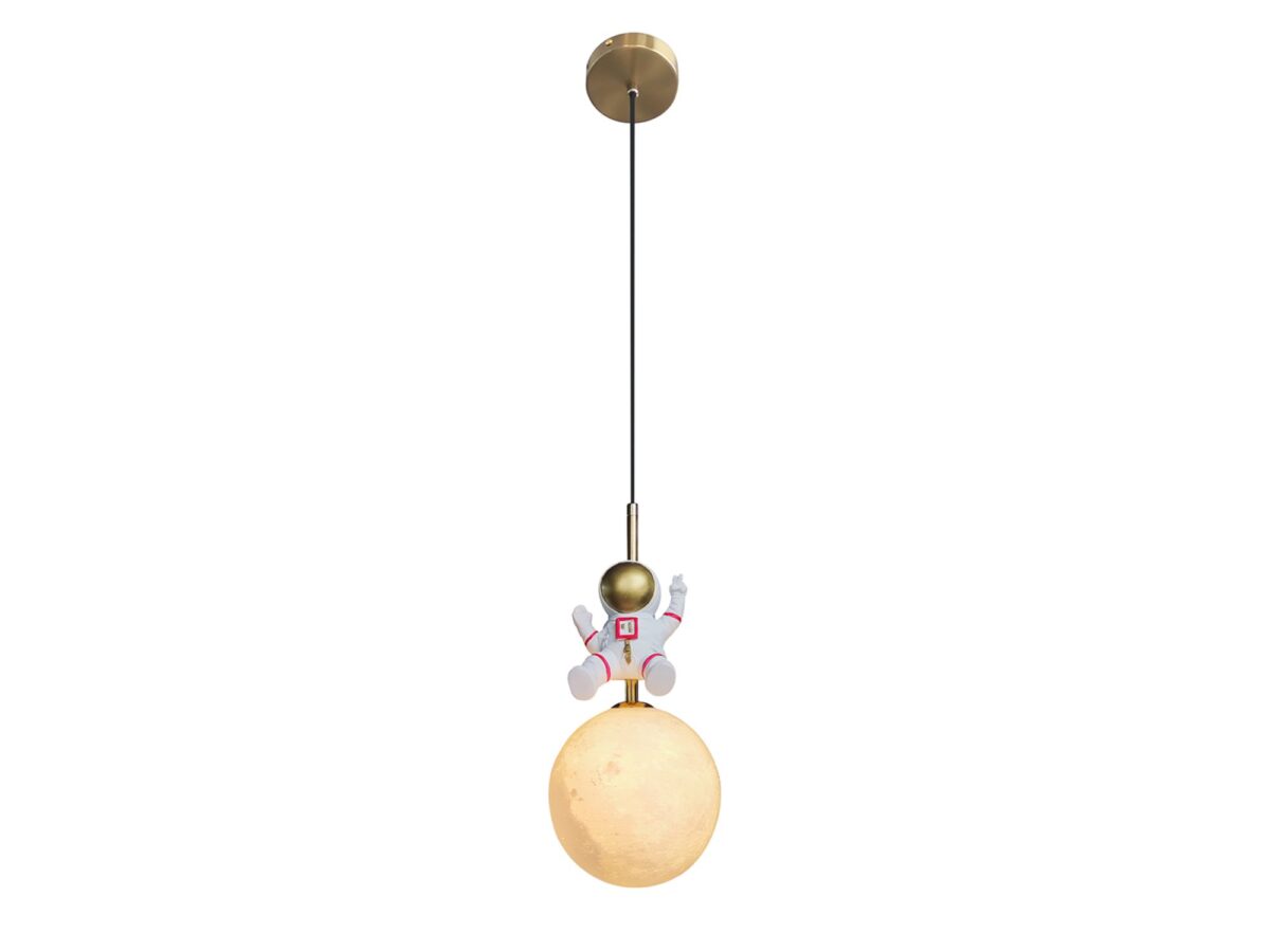 Lampa wisząca dziecięca Maretora E27 biało-złota