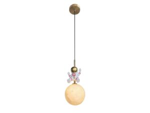 Miniaturka 5 - Lampa wisząca dziecięca Maretora E27 biało-złota