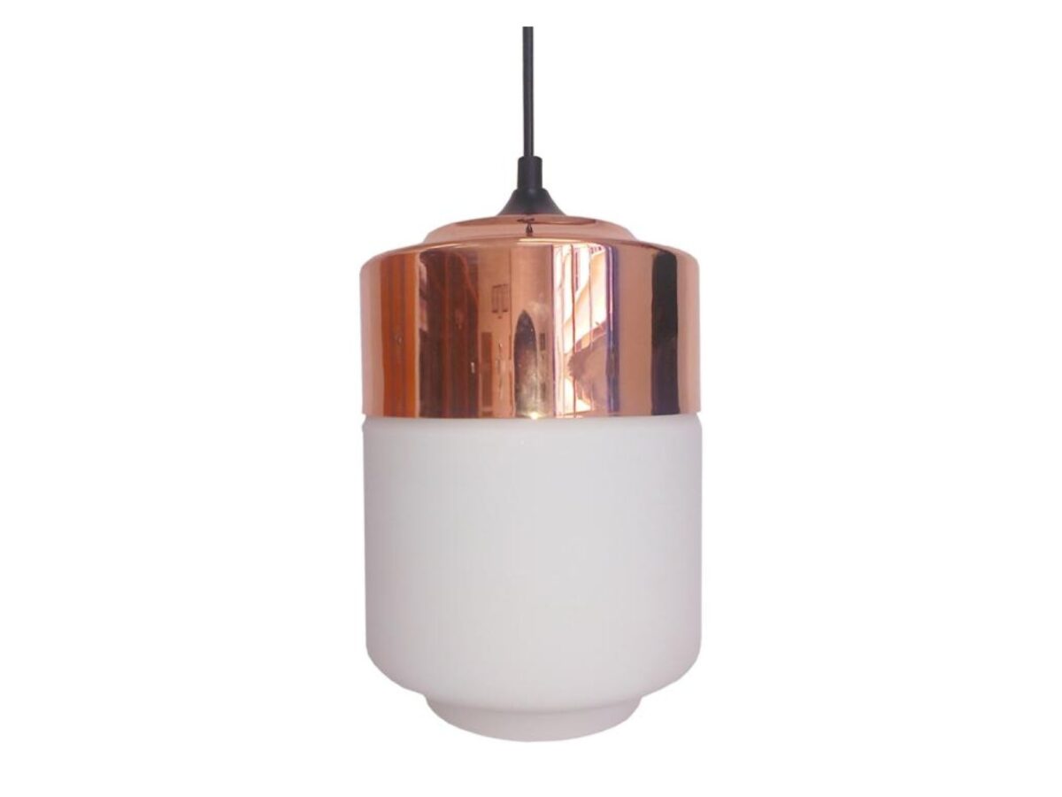 Lampa wisząca z białym kloszem Marinira 17 cm