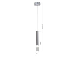 Miniaturka 1 - Lampa wisząca Maromira LED 5 W chromowana – zdjęcie 2