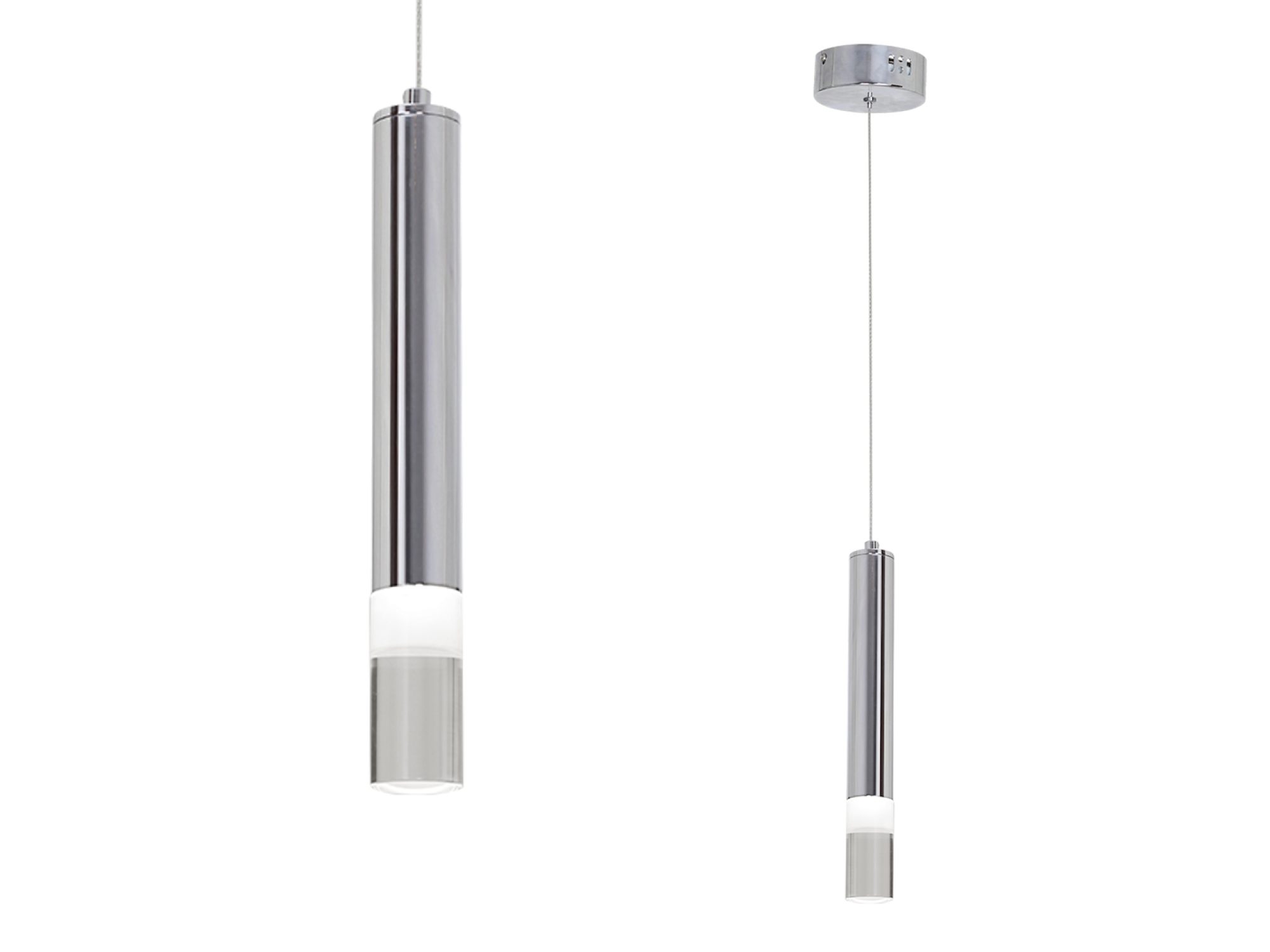 Lampa wisząca Maromira LED 5 W chromowana – zdjęcie 3