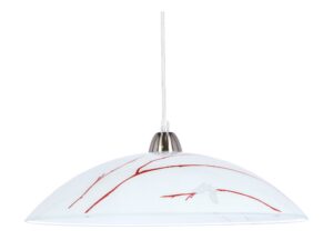 Miniaturka 2 - Lampa wisząca Maromo zbliżenie białego szkła i dekoracyjnych gałązek