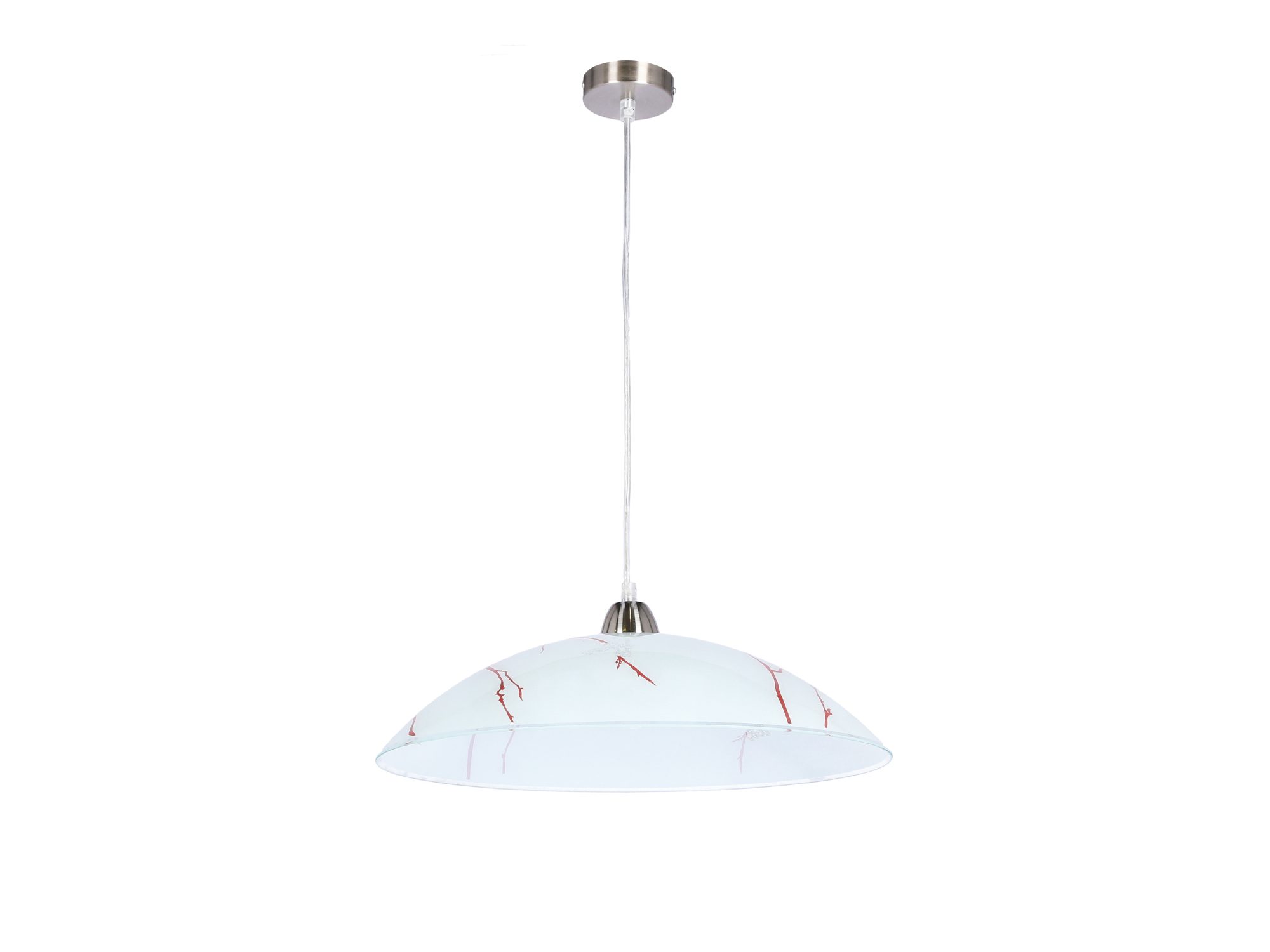 Lampa wisząca Maromo widok klosza od dołu i wzoru gałązek