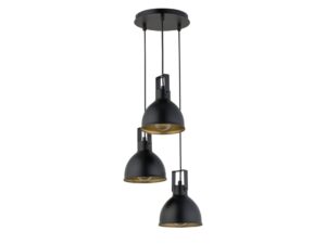 Miniaturka 1 - Lampa wisząca Mars 3 koło czarno-złota na jasnym tle