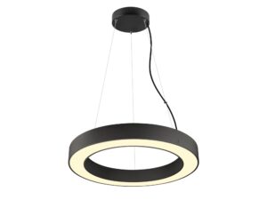 Miniaturka 5 - Lampa wisząca Medo Ring 60 czarna, okrągła oprawa LED na białym tle