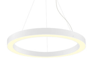 Miniaturka 1 - Lampa wisząca Medo Ring 90 LED DALI biała, pełna rozeta i zawieszenie