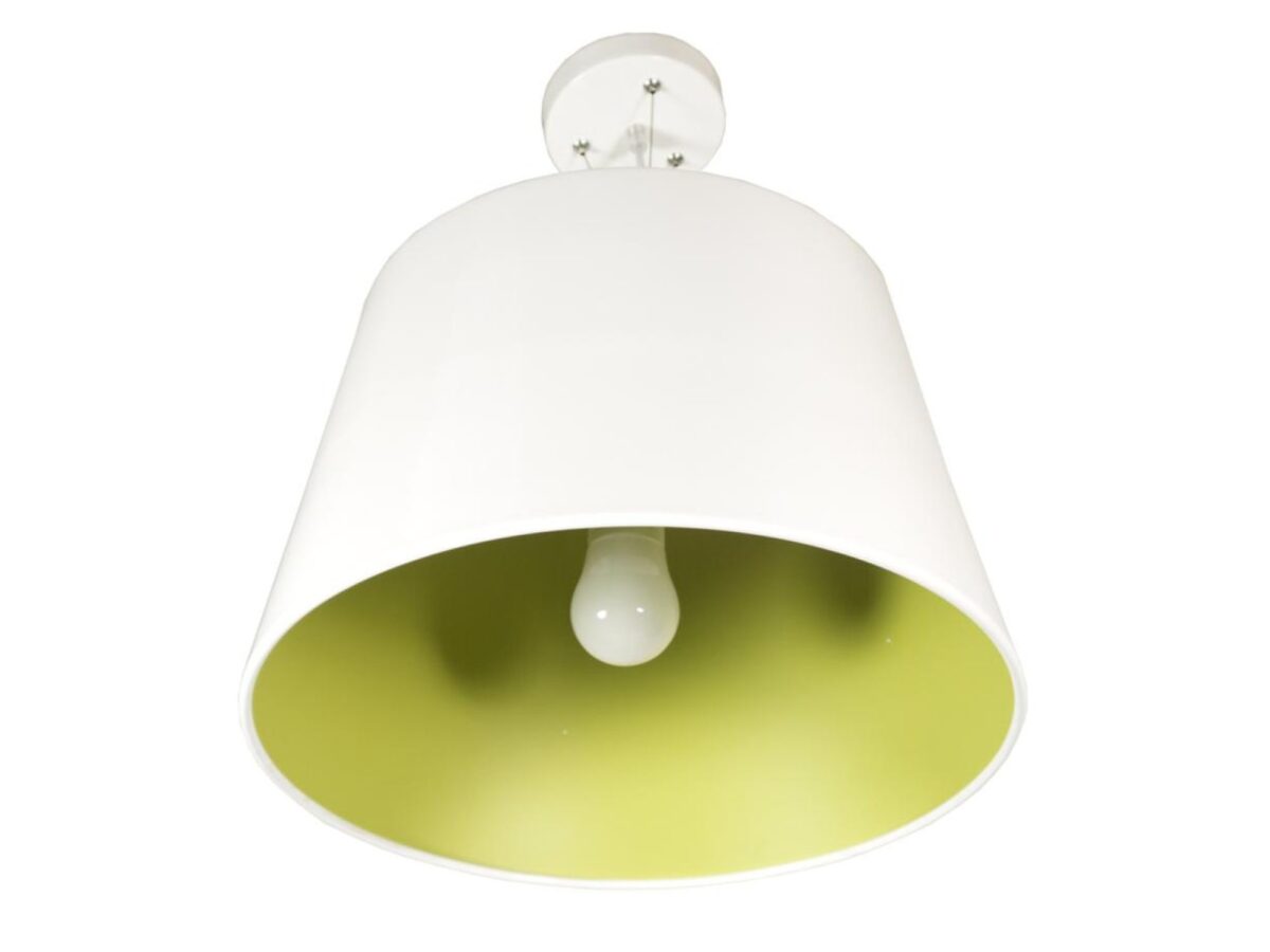 Lampa wisząca Melenira 40 cm z metalowym kloszem biała