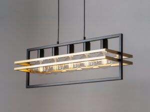 Miniaturka 3 - Lampa wisząca Merci 5 czarno-złota – zdjęcie aranżacyjne