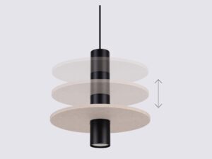 Miniaturka 27 - Lampa wisząca Merovia detal filcowego klosza