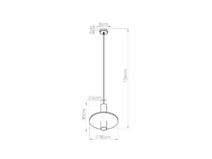 Miniaturka 5 - Filcowa lampa wisząca Merovia 30 cm – zdjęcie 6
