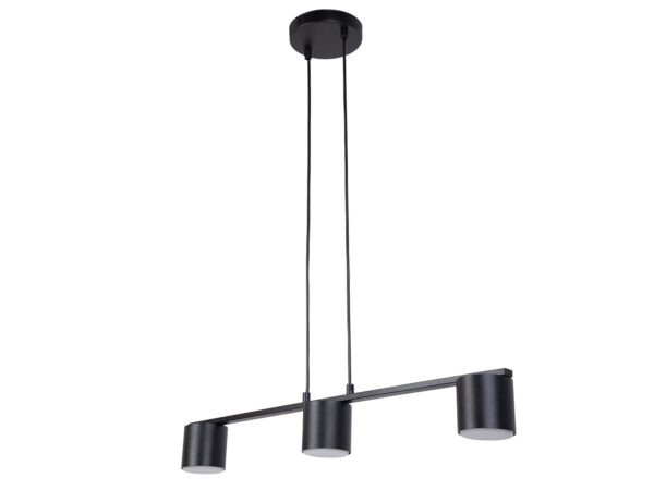Lampa wisząca Mila 3 czarna z trzema kloszami