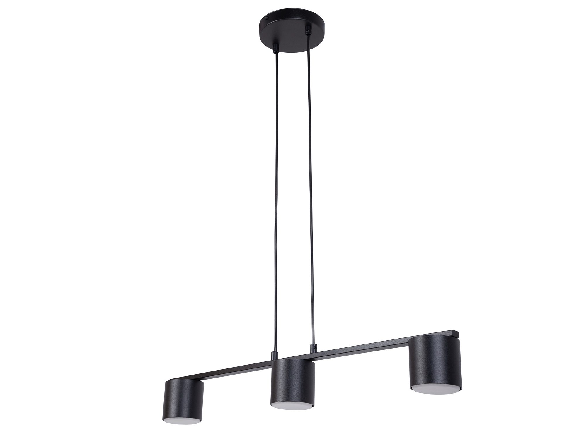 Lampa wisząca Mila 3 czarna z trzema kloszami