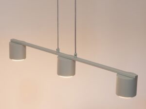 Miniaturka 7 - Lampa wisząca Mila 3 szary beż w aranżacji wnętrza