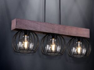 Miniaturka 1 - Lampa wisząca Milan 3 brązowo-czarna w dodatkowym ujęciu producenta