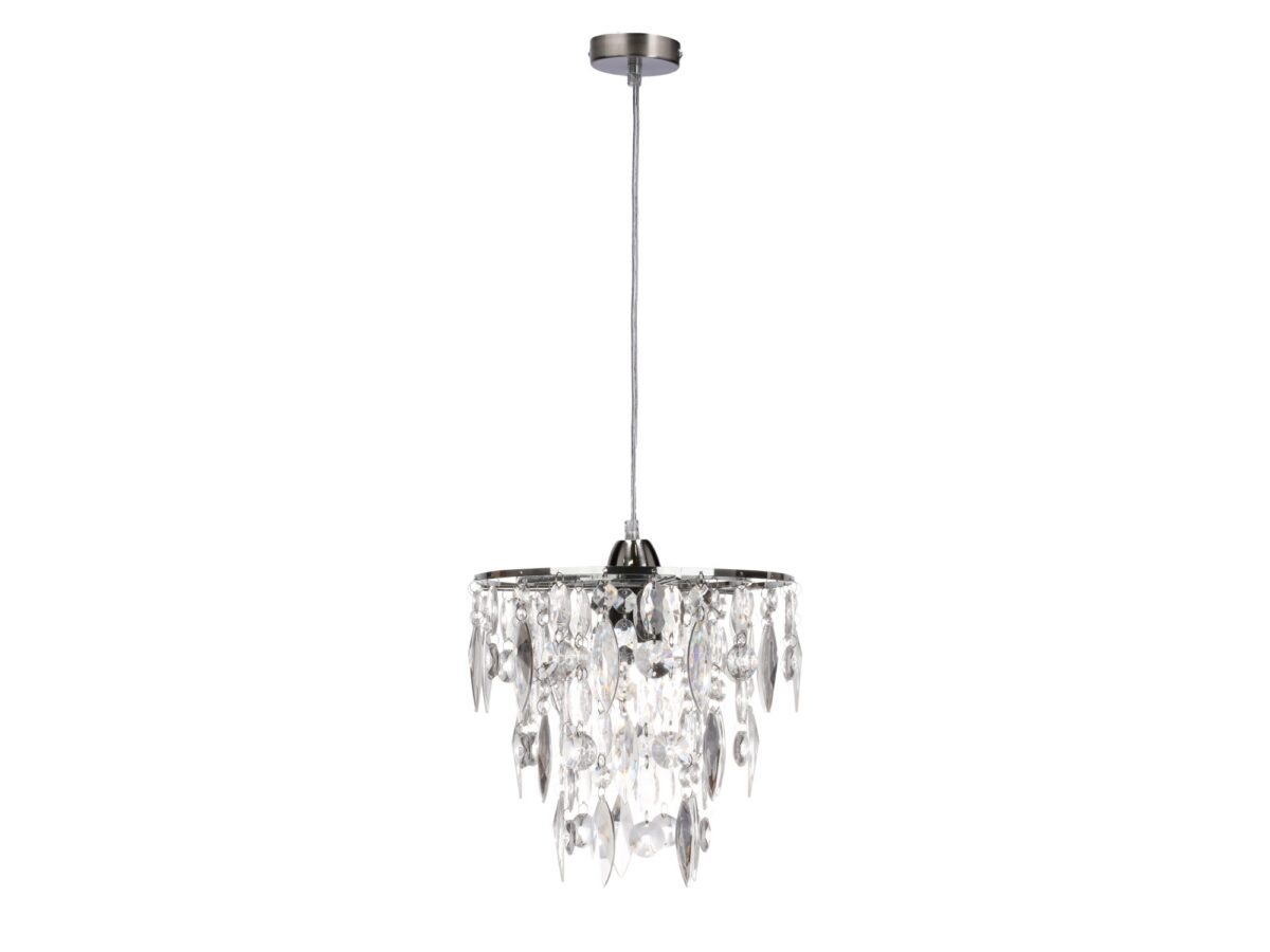 Lampa wisząca Miretora 22,5 cm chromowana z koralikami