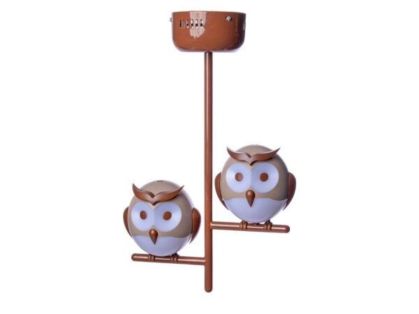 Lampa wisząca Mironio z dwoma kloszami w kształcie sów