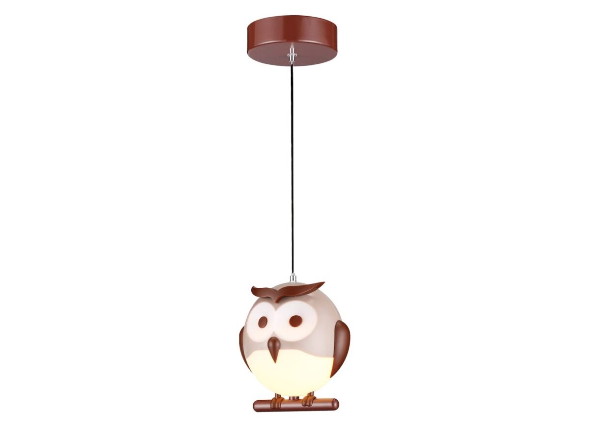 Lampa wisząca dziecięca Mironio sowa E14 15 cm