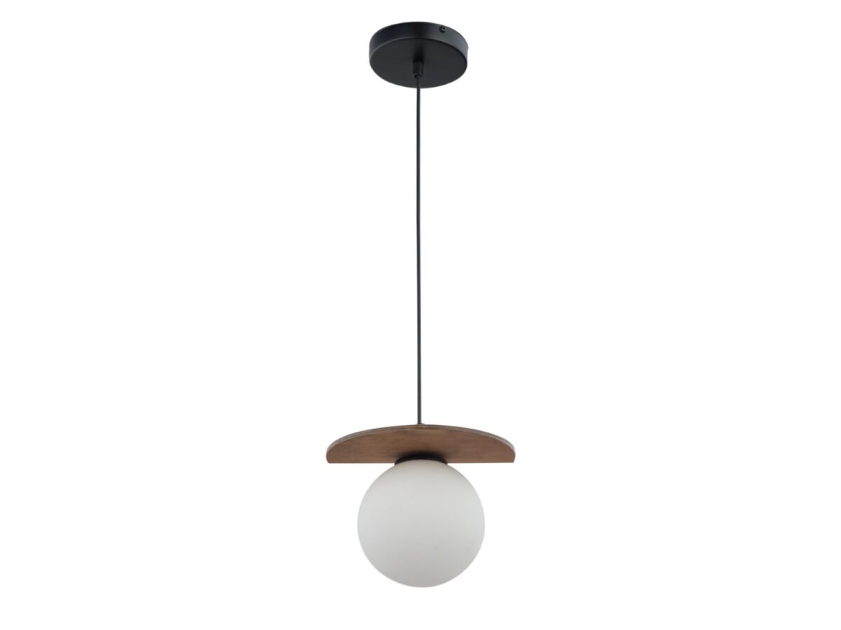 Lampa wisząca Mirror 1 – 1-punktowa z białym szklanym kloszem
