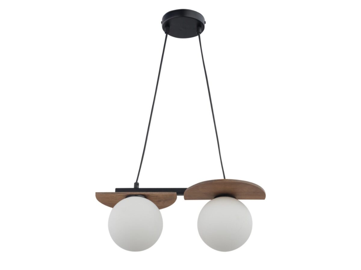 Lampa wisząca 2-punktowa Mirror 2 43 cm czarno-brązowa