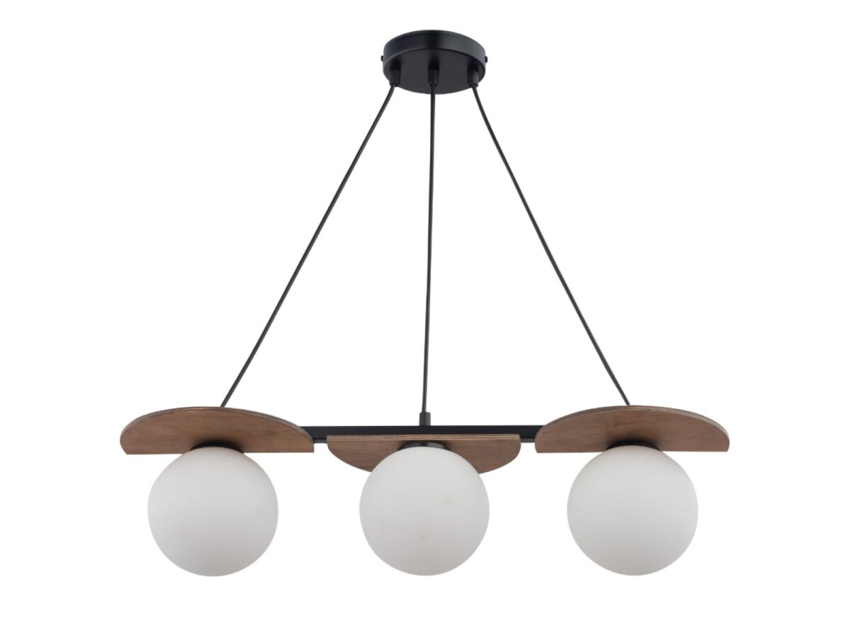 Lampa wisząca Mirror 3-punktowa 66 cm czarno-brązowa