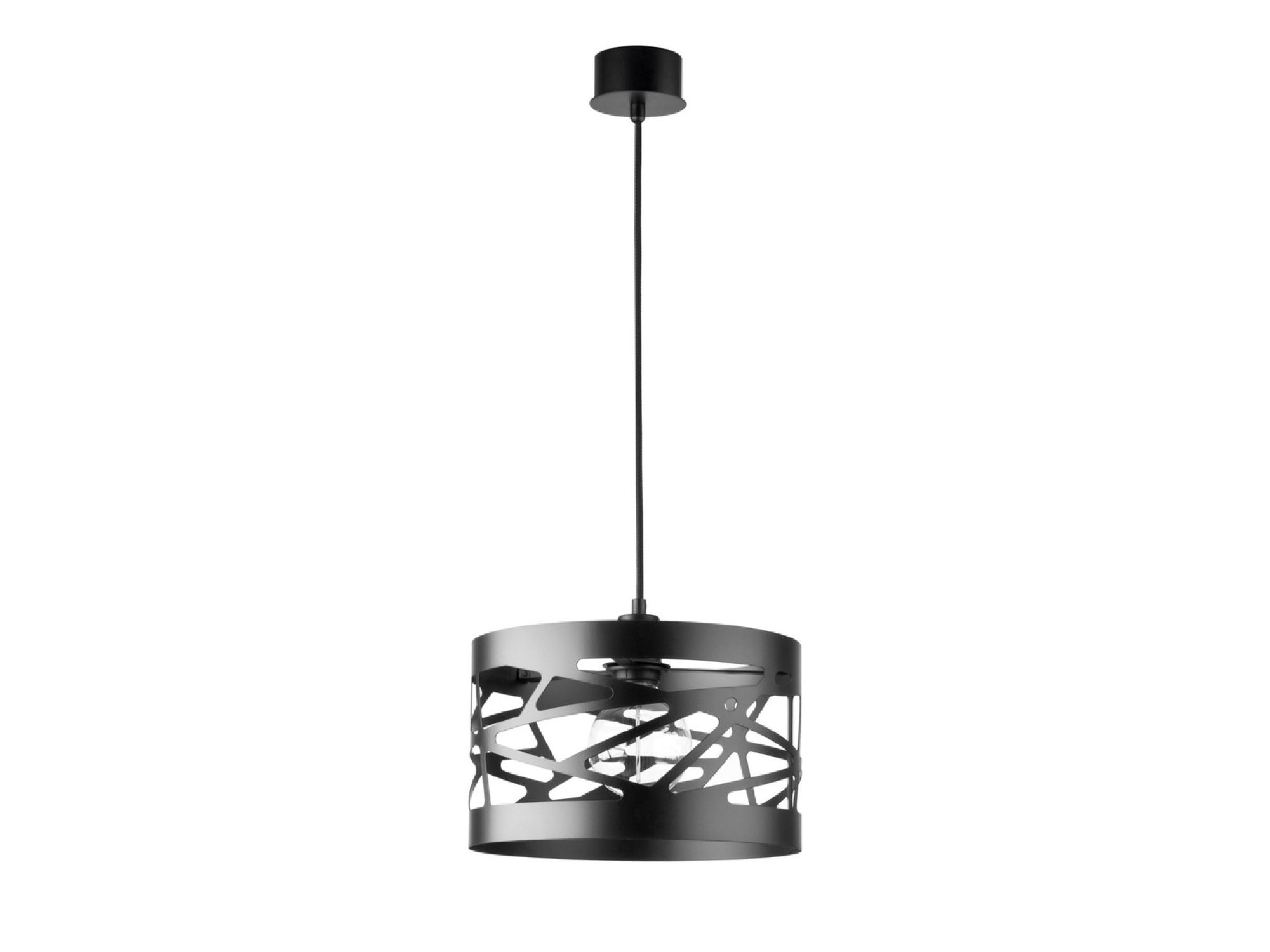 Lampa wisząca Moduł Frez M czarna z metalowym kloszem