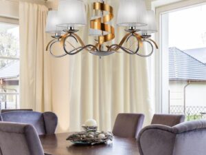 Miniaturka 2 - Pięciopunktowa lampa Moroma z dekoracyjnymi ramionami w aranżacji
